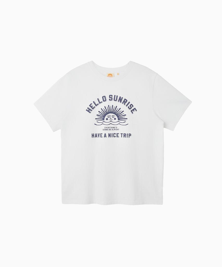 HELLO SUNRISE Hs Vtg Arch Logo Tee_White