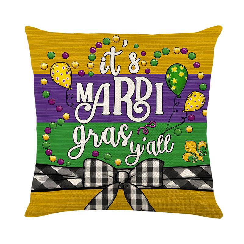 Pillow Case Holiday Party Decoration Home Living Room Sofa Cushion Cover Linen Print