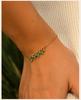 Statement Beaded Dangling Bracelet for Women, Gold Plated Stainless Steel, Adjustable Handmade Wristband Jewelry Waterproof