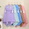 Children's Cartoon Hooded Coral Fleece Bathrobe Cape - Quick-drying Bath Towel Cloak