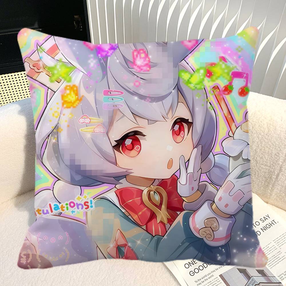 Game Genshin Impact Sigewinne Pillow Case Square Pillow Bedroom Sofa Leisure Comfort Cushion Car Home Decoration