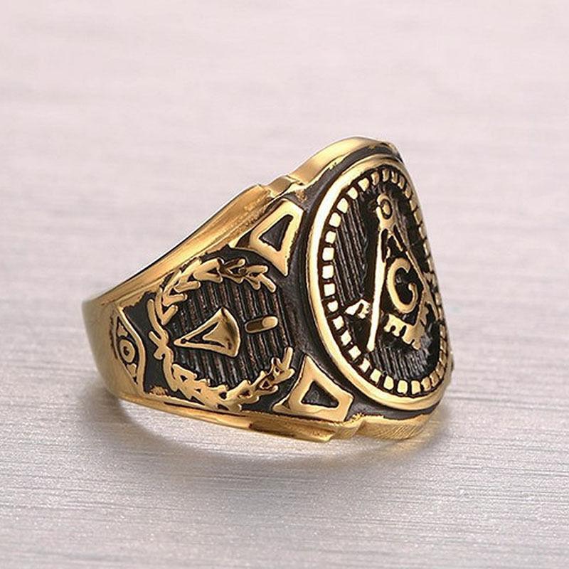 Anello da Uomo Color Oro con Lettera Moda Elegante Semplice Stile Trendy per Uso Quotidiano da Uomo