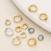10/20pcs 14/18K Gold Plated Brass End Bead Tip Double Hole Connector Rings for DIY Jewelry Bracelet Necklace Making Supplies