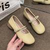 Pearl flat-soled single shoes women's 2025 spring and summer new Mary Jane with skirt shoes maternity shoes