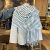 Autumn and Winter Advanced Sense Qiandongge Fringed Scarf Girls Versatile Thickened Warm Scarf Long Shawl
