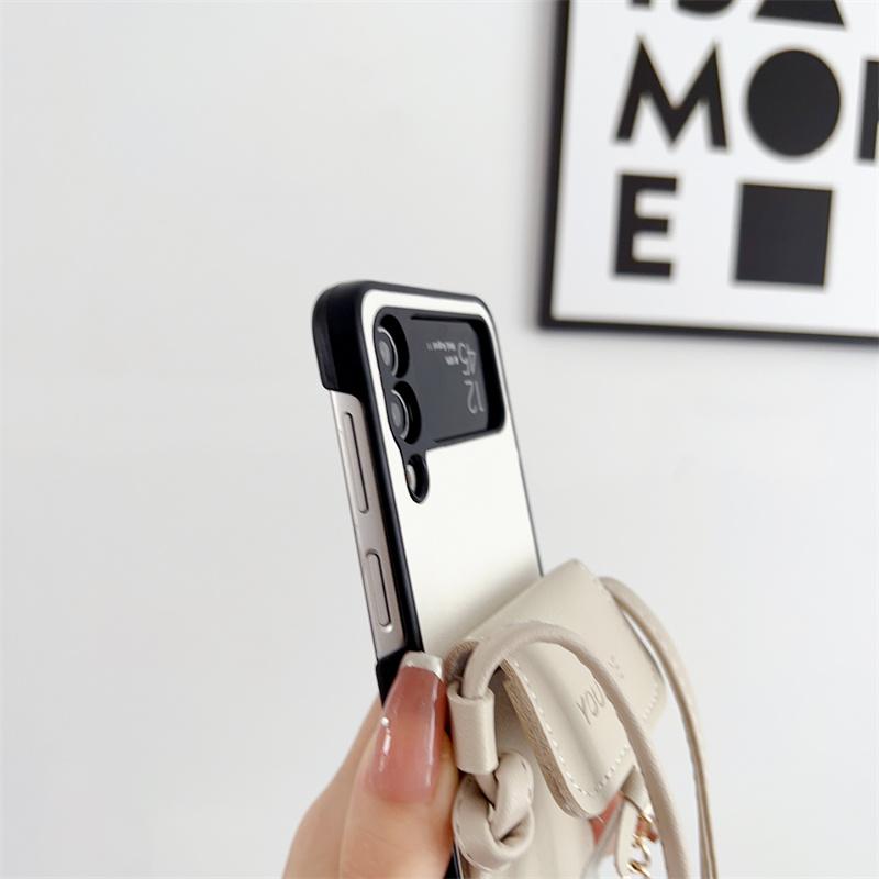 Für Samsung Galaxy Z Flip 7 6 5 4 3 5G Flip7 Flip6 Handyhülle Crossbody Luxus PU-Leder Geldbörse Kartenetui Stoßfeste Schutzhülle