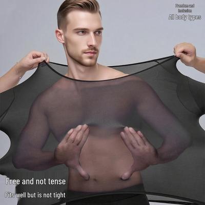 Herren Nahtloses Hyaluronsäure Feuchtigkeitsspendendes Warmes Set: Ultra-Dünnes Rundhals Herbst Oberteil & Hose.