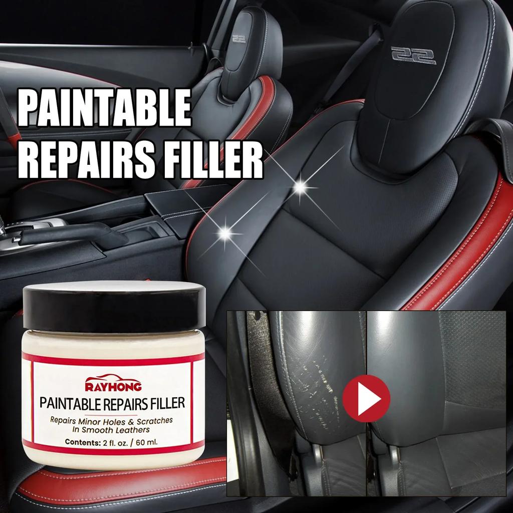 Car Leather Filler Repair Natural 60ml Compound Leather Restoration Cream Leather Filler Repair Car Leather Conditioner Cleaner