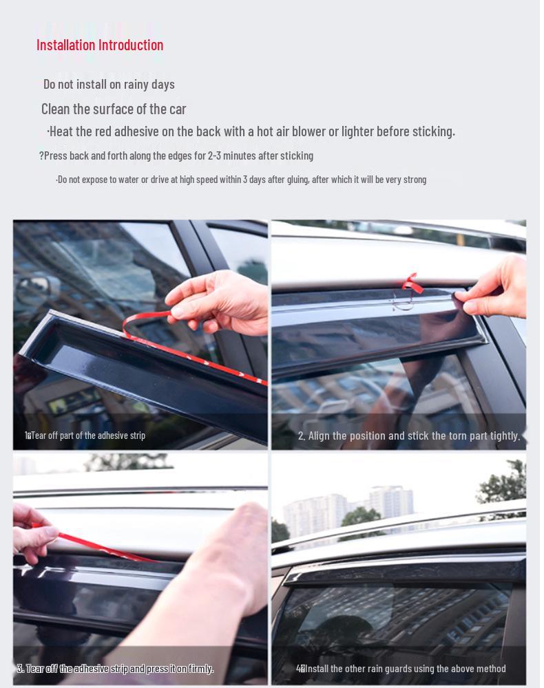 Regenschutz für Hilux und Tacoma Pickup-Fenster - Kompatibel mit 16 Modellen