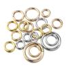 Metal O Ring Spring Clasps Multi Size Openable Round Keychain Bag Clips Hook Dog Chain Buckles Connector DIY Jewelry Making
