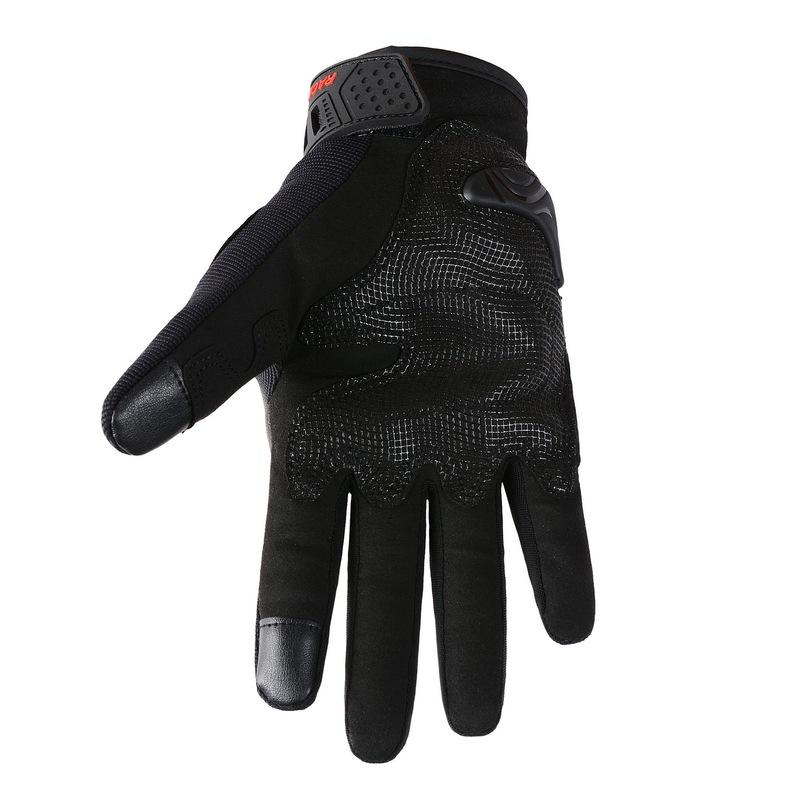 Carbon Fiber Motorcycle Gloves, Spring Summer Touchscreen Riding Gear with Protective Shell Breathable Unisex Crash-Resistant