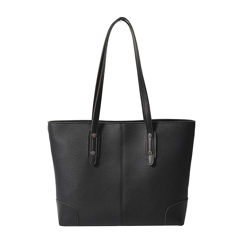 

Высококачественная женская летняя сумка-тоут большой вместимости - Универсальная модная сумка через плечо чёрный