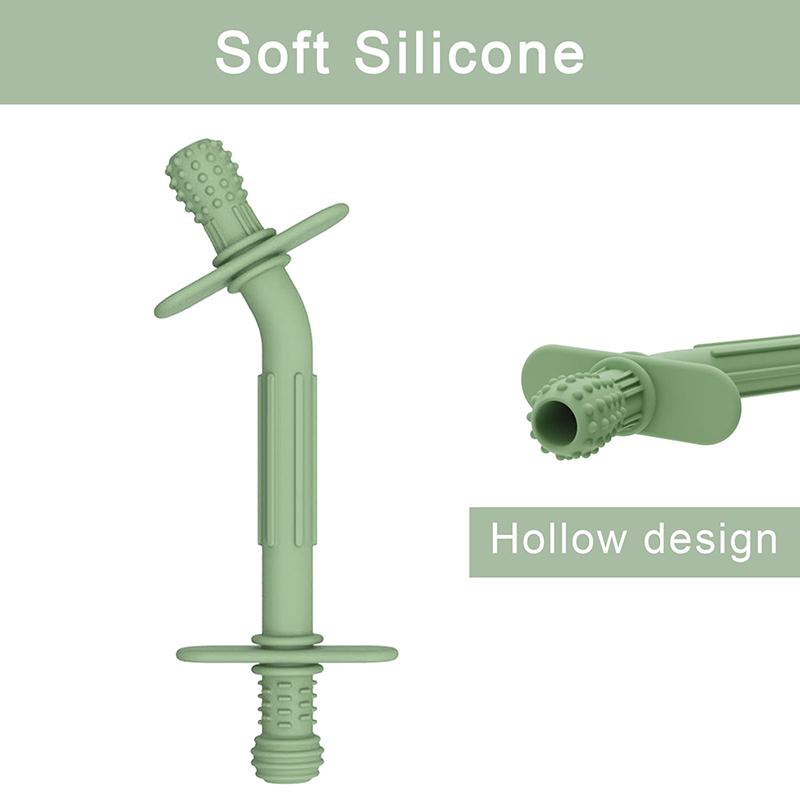 Kid Chewing Tube Infant Chew Teething Toys Speech Therapy Teeth Massager Children Speak Oral Rehabilitation Training Talk Tools