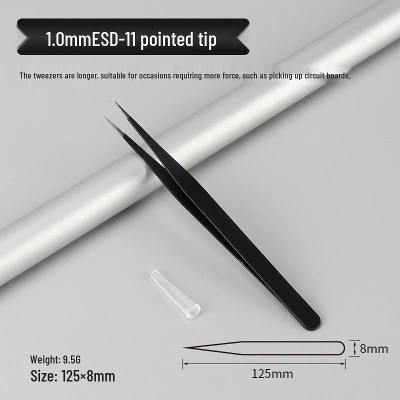 Stainless Steel Anti-Static Tweezers for High-Precision Repair