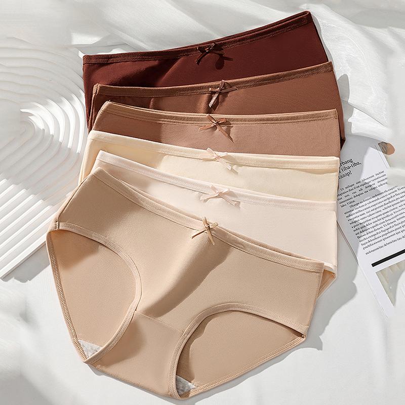 6 Teile/satz Baumwolle Frauen Höschen Atmungsaktive Unterwäsche Nette Mädchen Briefs Solide Panty Weiche Unterhose Sexy Low Taille Weibliche Dessous