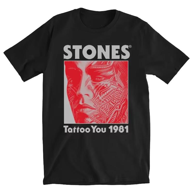 Street Fashion Rock Top Short Sleeve 1962 Rolling Stones The Rolling Stones Tshirt American Retro Punk Women Rock Top T-Shirt