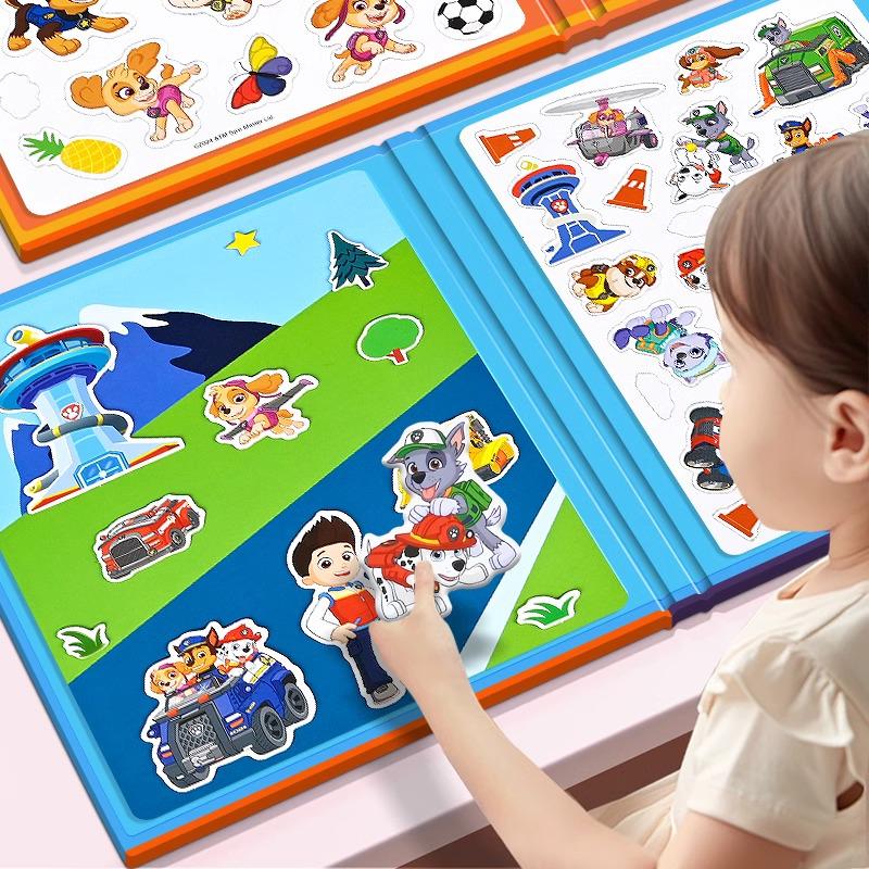 PAW Patrol Magnetic Quiet Book with Snap-on Magnet Stickers – DIY Magnetic Toy for Boys