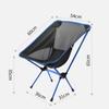 Outdoor Moon Chair Camping Folding Seat Portable Leisure Backrest Chair Ultra Light Aluminum Alloy Frame Camping Equipment