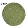 Heat Buffer Table Mat 12 Inch Round Placemats, Polyester Woven Braided Place Mats, Durable Washable Resistant Circle Dining Mats for Kitchen