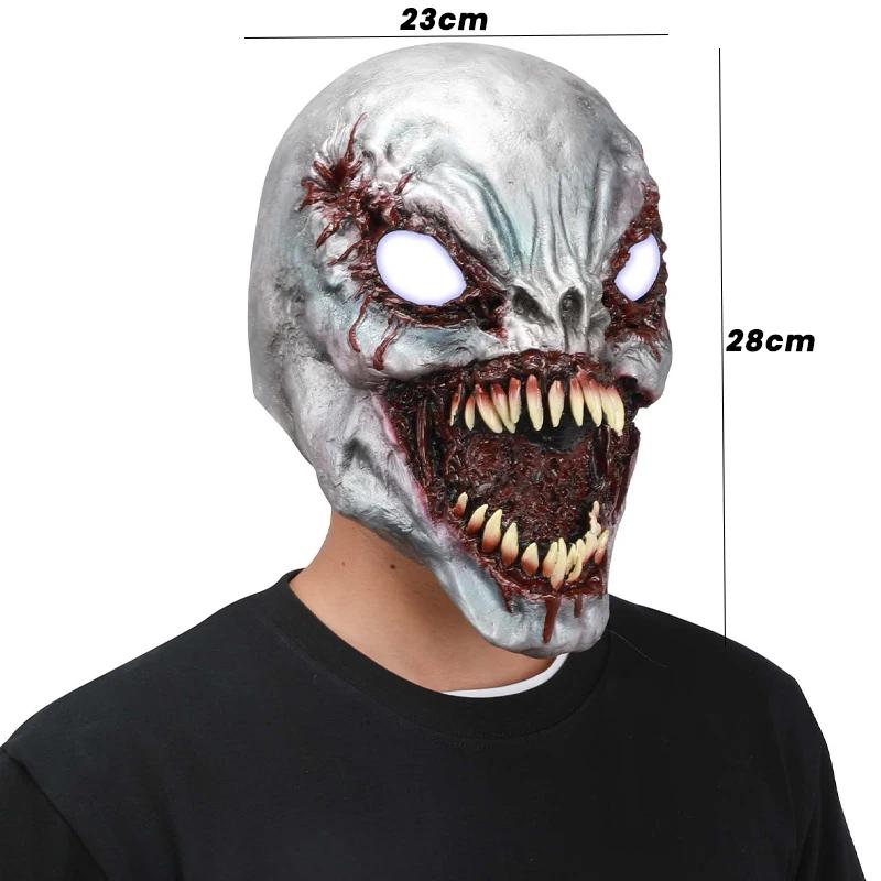 Movie 2025 New Venom Led Mask Helmet Mask Latex Halloween Gloves Cosplay Funny Masquerade Props Costume Props Party Gift Kids