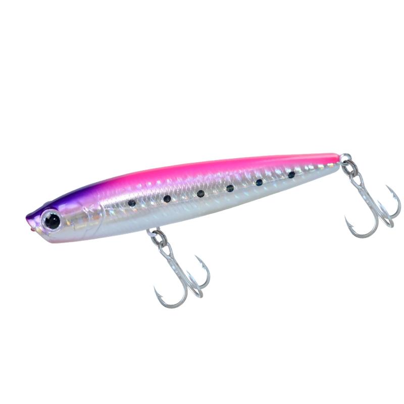 Stocked Pencil Popper Saltwater Lure 95mm 12g 115mm 19.5g Popper Surface Lure Blank Floating Lures Fishing Popper for Bass Pike (Pink,12g/19.5g&95mm) розовый