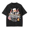 Take That Depression Alastor Anime T Shirt Washed Short Sleeve T-Shirts Hazbined Hotels for Men Women Tops Streetwear Tee Shirt