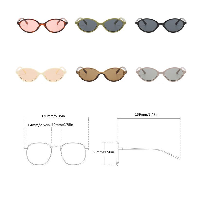Vintage Oval Sunglasses Women Fashion Sun Glasses for Female Sexy Ladies Small Frame Round Eyewear