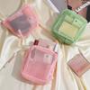 Small Capacity Lipstick Key Storage Pouch Mesh Zipper Coin Purse Portable Cosmetic Bag