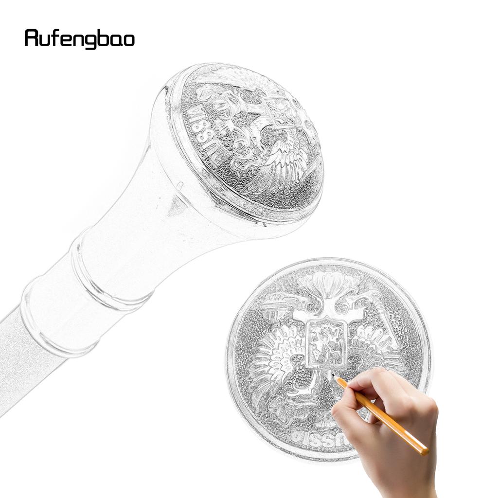 Golden Black Russian Double-Headed Eagle Totem Spazierstock Fashion Stick Gentleman Luxus Crosier Knob Spazierstock 93 cm