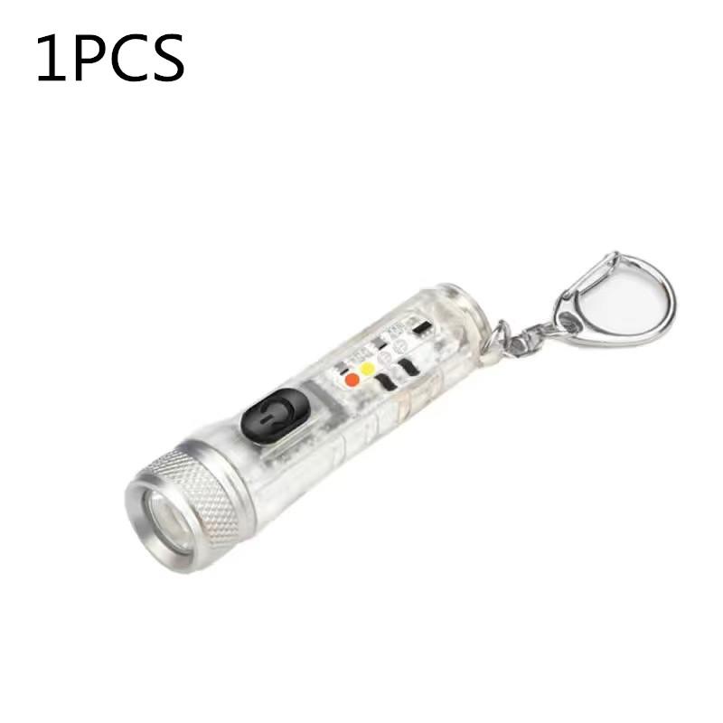 Multi-mode Mini LED Flashlight TYPE-C Fast Charge Waterproof Fluorescent Belt Clip Warning Camping Magnetic Flashlight