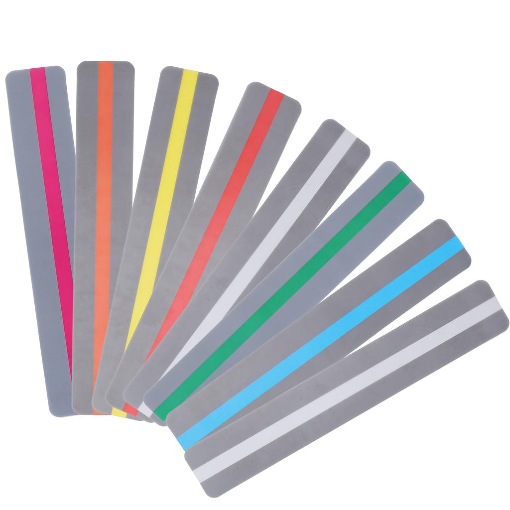 8Pcs Reading Strips Guided Highlight Colored Overlays Bookmark Plastic Tool Small