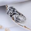 Yin Taifei Thai Silver Playful Puppy Tongue Open Ring - Cute, Trendy Hong Kong Style