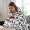 Menselijke Anatomie Witte Print Plaid Deken Alle Weersomstandigheden Zacht Plaid Deken voor Bank