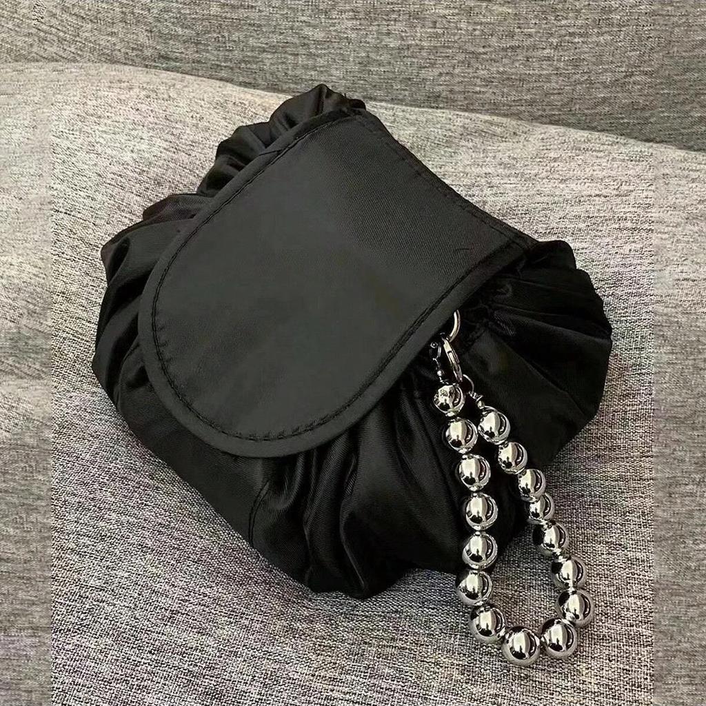Women Drawstring Cosmetic Bag Travel Storage Makeup Bag Organizer Female Make Up Pouch Portable Waterproof Toiletry Beauty Case