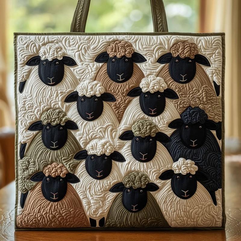 Quilted Tote Bag Digital Print Handbag Casual Daily Shoulder