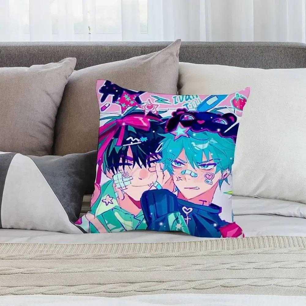 Anime Alien Stage Ivan Till Pillowcase Printed Square Pillow Cover Sofa Home Cushion Decoration Kawaii Anime Cute Cartoon Style