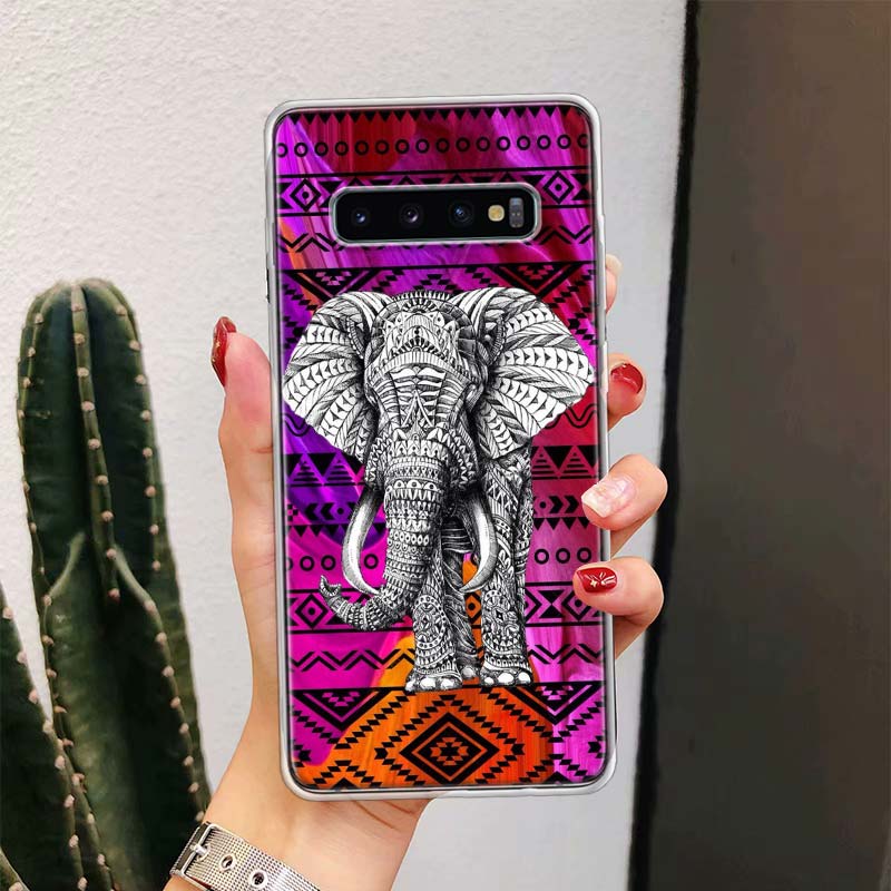 Elephant Mandala Aztec For Samsung Galaxy Note 20 Ultra 20 10 Pro 9 8 Phone Case S10E S10 Plus S9 S8 + S7 Edge M21 M32 Cover