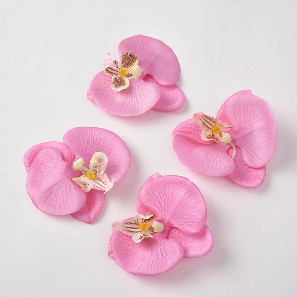Artificial Silk Butterfly Orchid Flower Head DIY Craft Production Party Photography Props Bridal Gift Wedding Bouquet Decoration