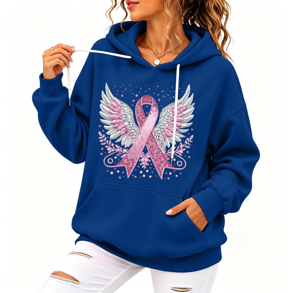 Women's Fashion Hoodie Loose Fit Printed Casual Sweatshirt Top