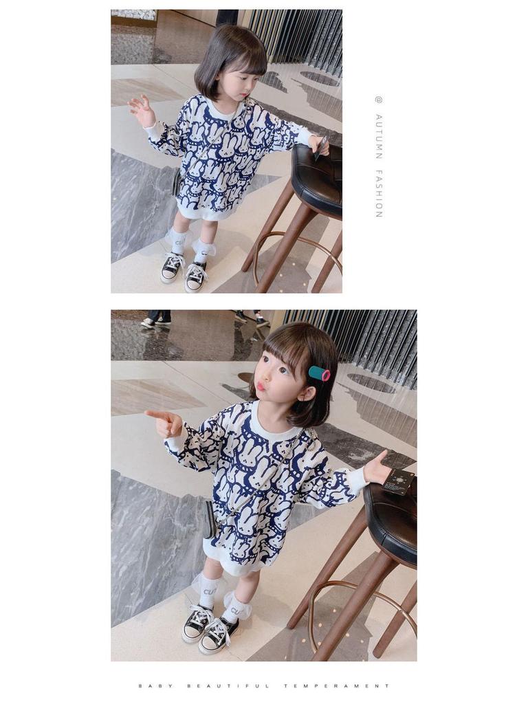 Hoogwaardige herfst- en winter fluwelen sweaterjurk voor baby meisjes - Modieus & Stijlvol