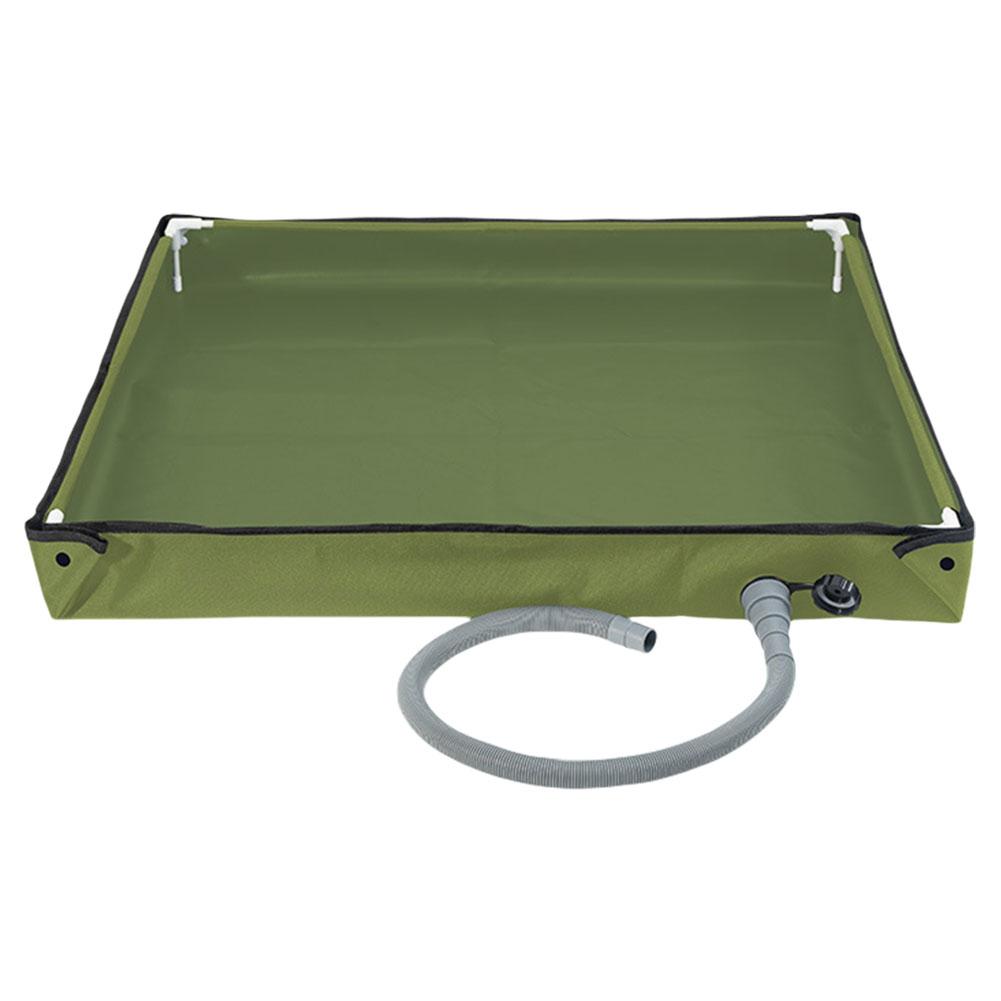 Portable Shower Pan Foldable Shower Pan Outdoor Tent Shower Tray Camping Shower Tent Floor Base Pets Shower Base with Drain Hose