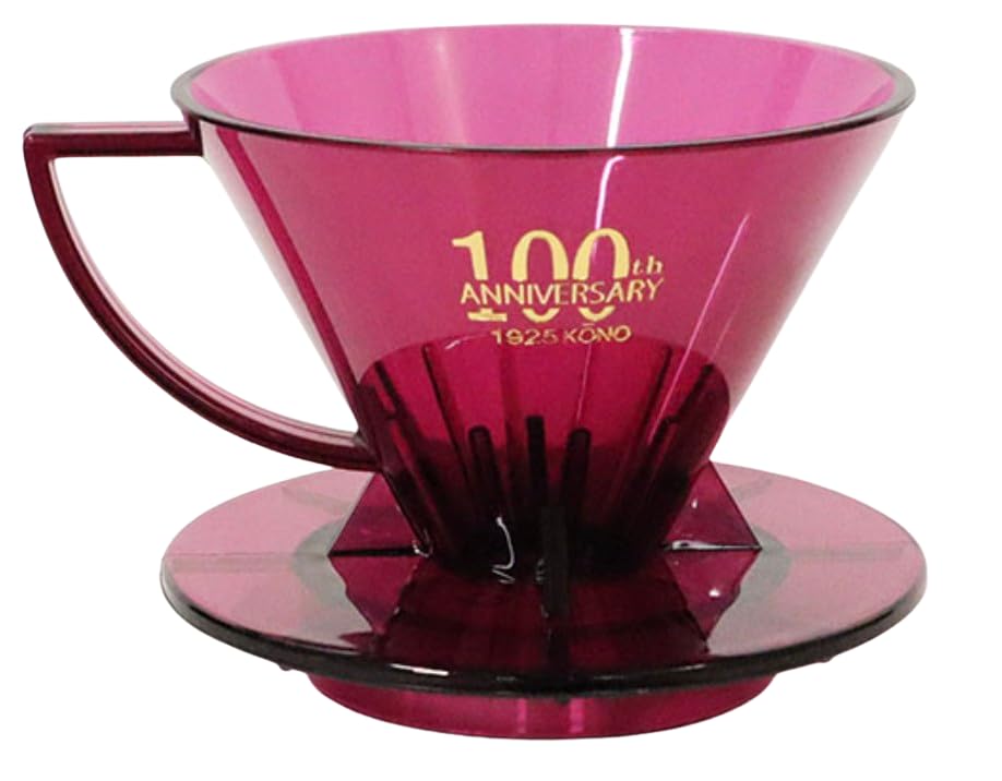 

Coffee Meimon 100th Anniversary 2025 100th Anniversary Limited Edition [Meimon KONO] Kono-Style Filter, Dripper, Spring/Summer Color, 1-2 Cups, Clear, буяхи
