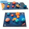 Dřevěné montessori hračky pro rané vzdělávání pro miminka 3D puzzle osm planet Hračka Poznávání vesmíru Planetární deska pro přiřazování sluneční soustavy
