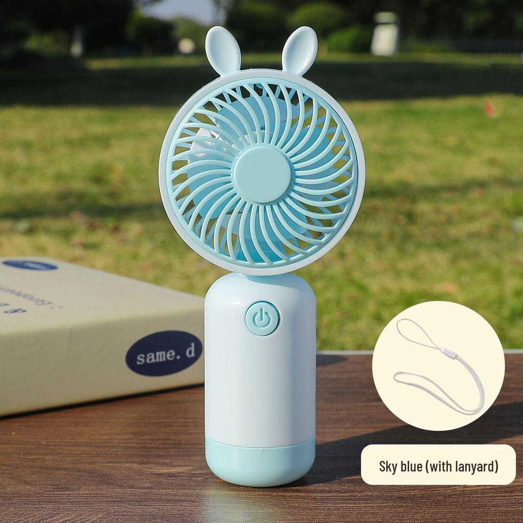 Portable Fresh Style USB Rechargeable Mini Handheld Fan with Three-Speed Settings for Students