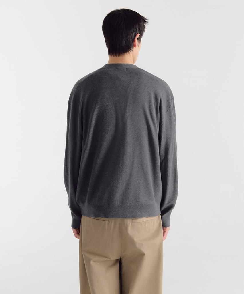 Musinsa Standard Cotton Tencel Essential Cardigan [Medium Gray]