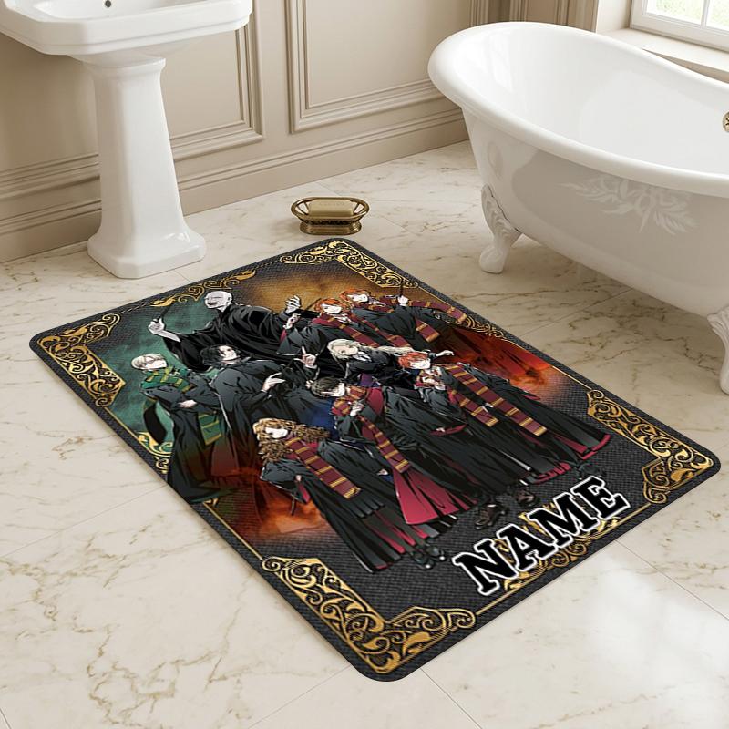 Custom Name Magic Moment Living Room Non-Slip Area Rug Soft Carpet for Bedroom Kids Playroom Sofa Office Home Decor Doormat