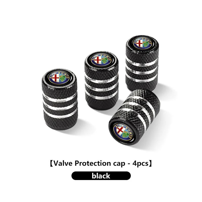 Car Stickers For Alfa Romeo Car Wheel Tire Valve Caps Tyre Rim Stem Covers Airdust Waterproof For Alfa Romeo GT Stelvio F1 Brera
