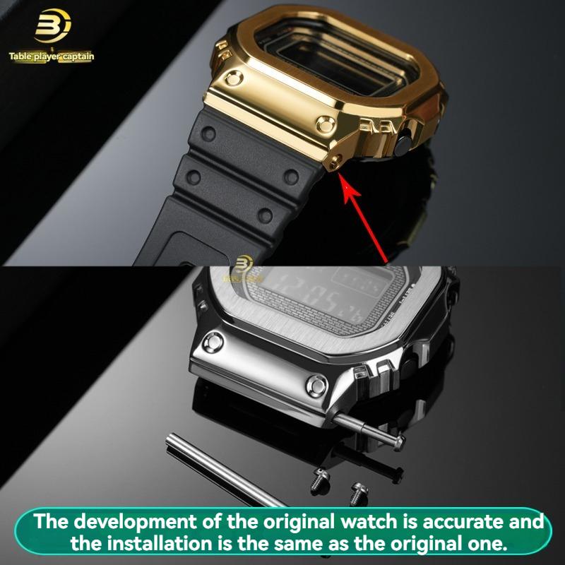 For Casio metal block small silver block gold nugget GMW-B5000 series watch strap connecting rod screw watch bolt accessories