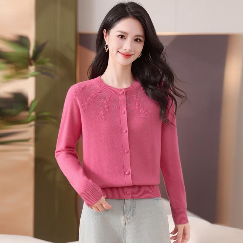 Hodo Women's Casual Wool-Blend Knitted Cardigan