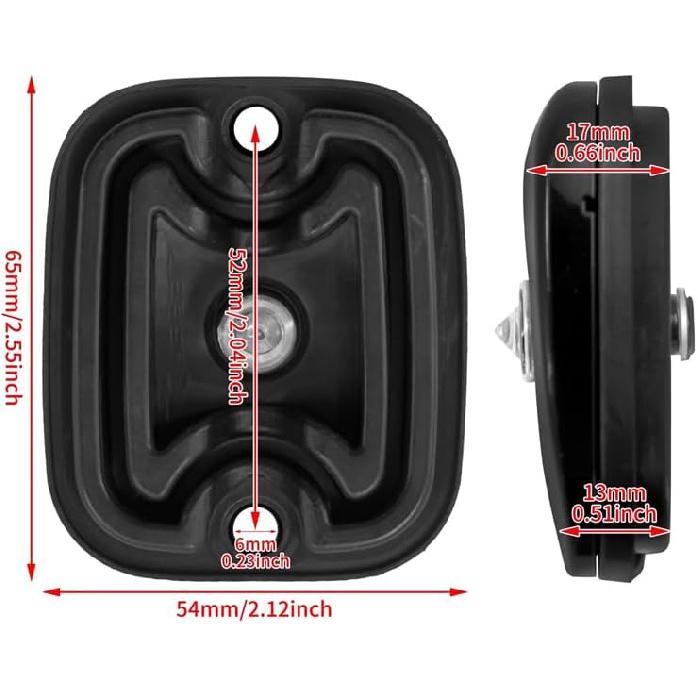 Brake Fluid Cap Master Cylinder Cover Fit for Harley Touring Softail Dyna (Black) nero